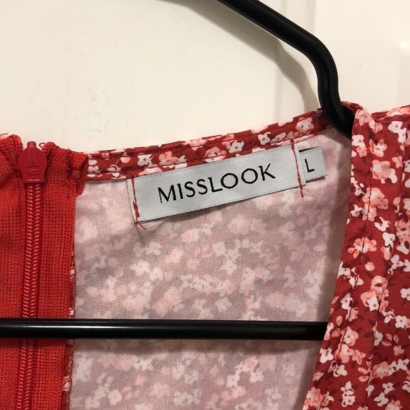 Misslook Maxi Floral Dress Womens Size LARGE - Picture 3 of 6